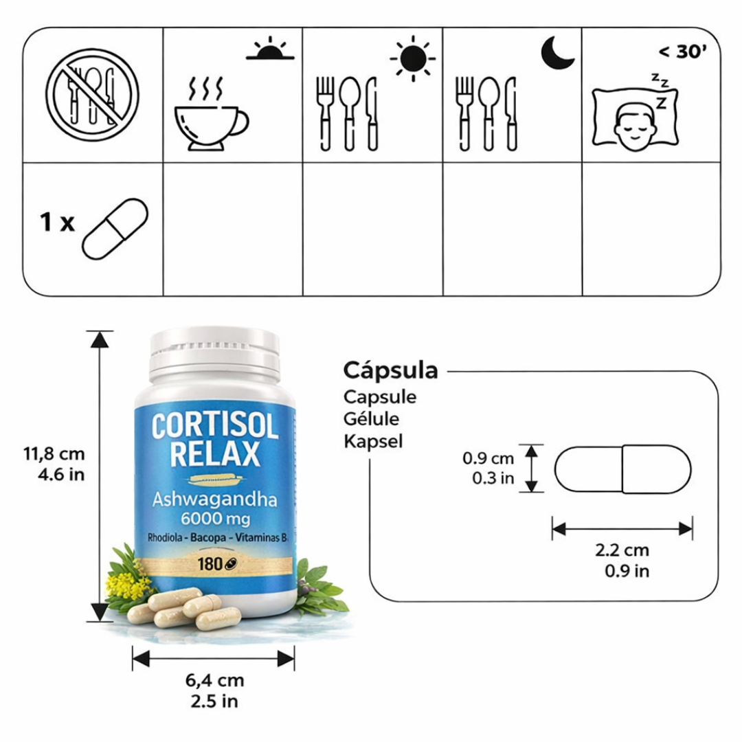 Cortisol Relax | 180 días para el equilibrio mental y del sistema nervioso