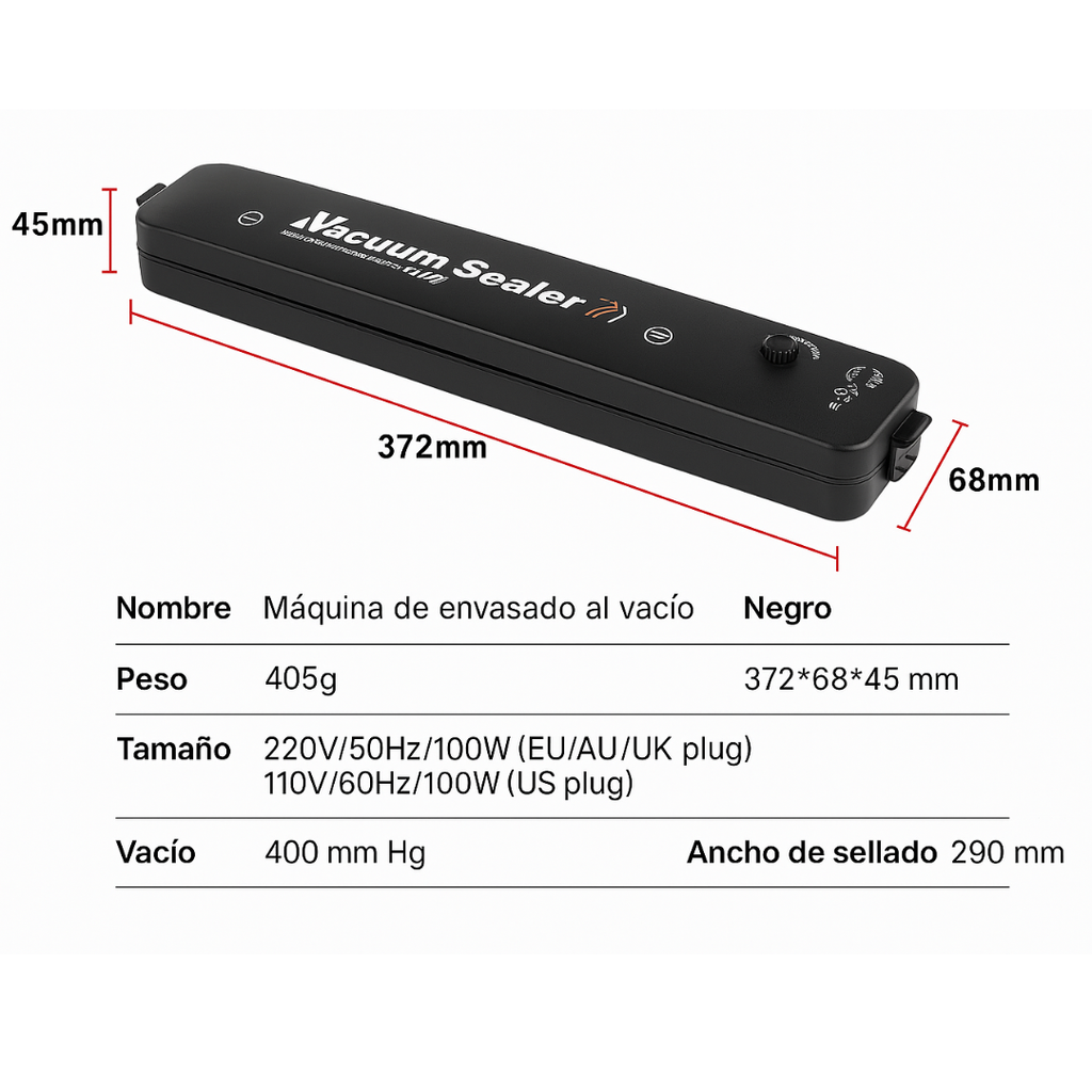 VacuSmart™ 3000 ProSeal | Envasadora al vacío automática 130 W