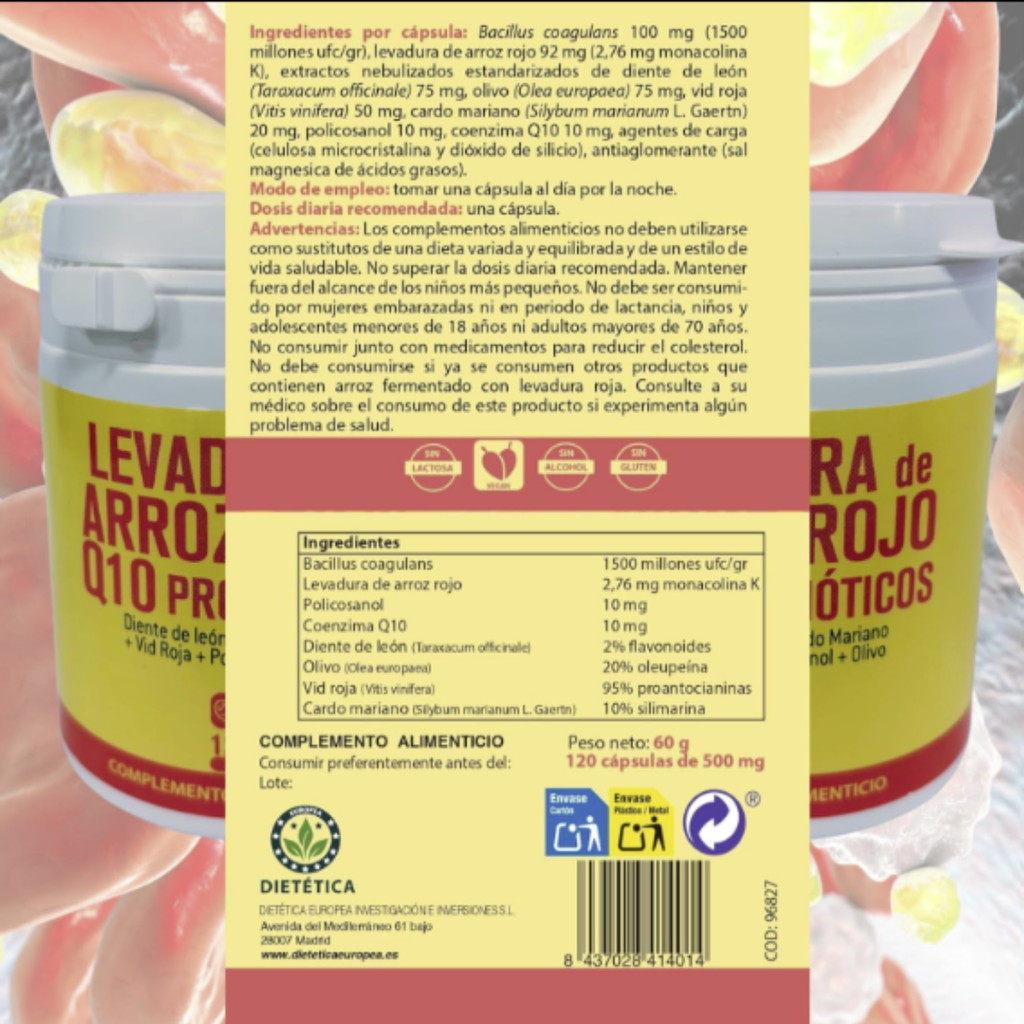Fixora Colesterol Control™ | Reduce el Colesterol de Forma Natural con Levadura de Arroz Rojo y CoQ10