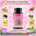 Suplemento para las hormonas-Myo-Inositol + D-Chiro Inositol + Berberina + Vitamina D3 + K2 – 90 Cápsulas