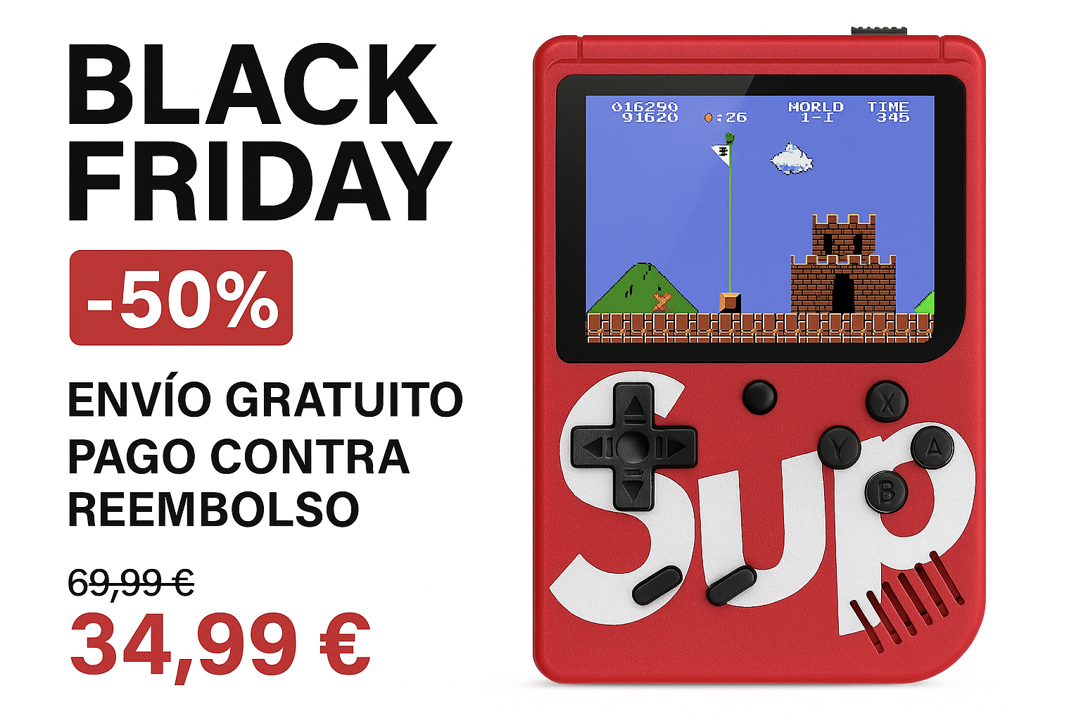 Consola Gameboy Retro Portátil con 400 Juegos Clásicos