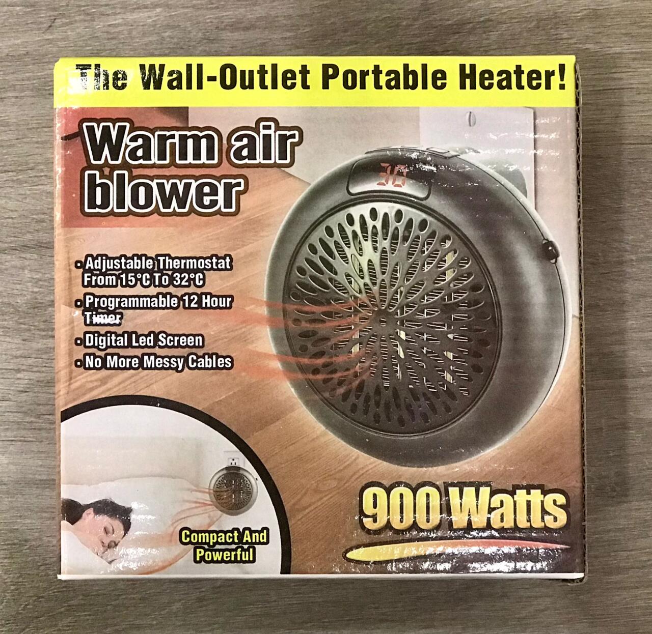 Calefactor Termocerámico Portátil 900W | Ahorra en calefacción sin pasar frío | Modelo NEGRO