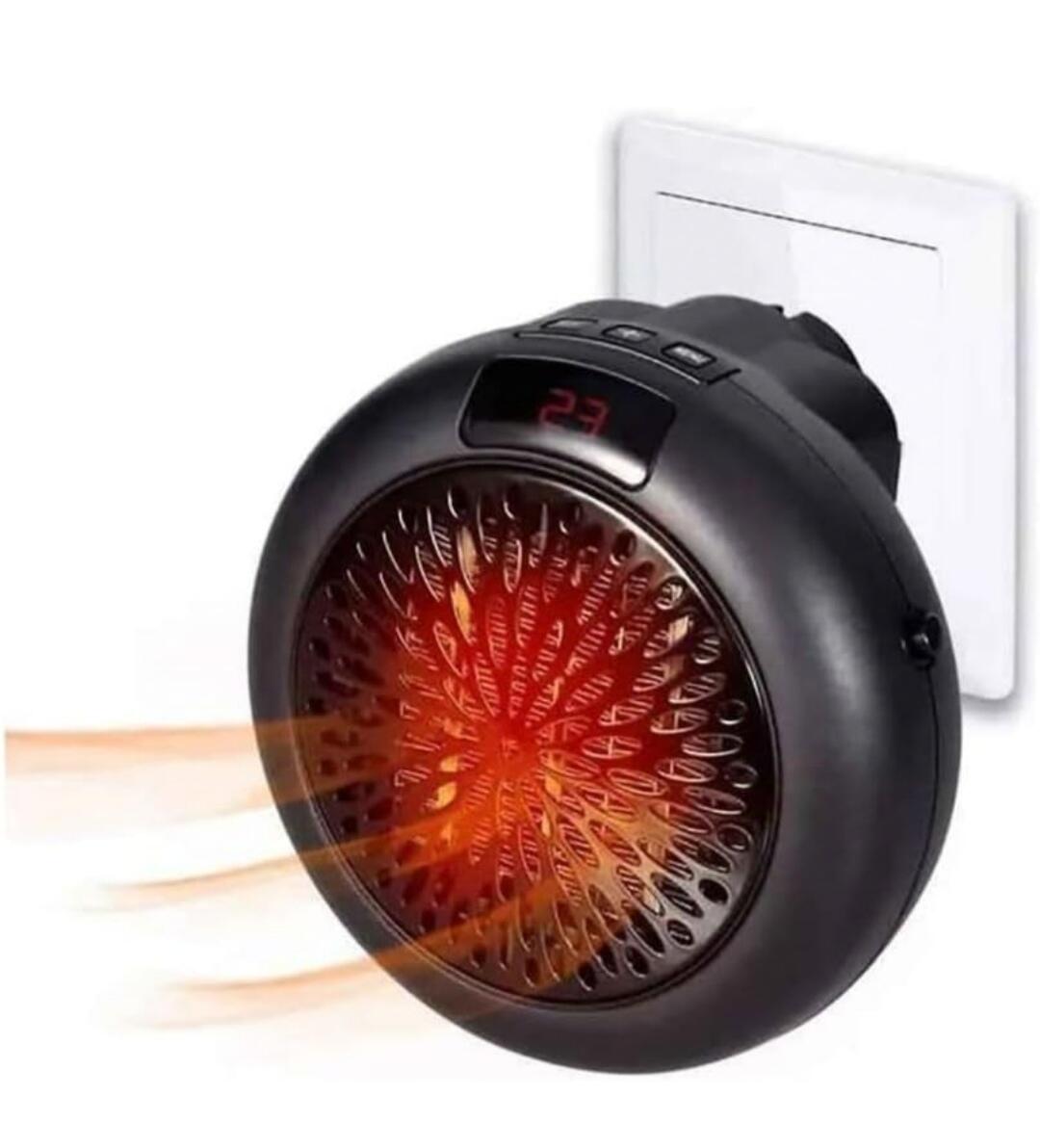 Calefactor Termocerámico Portátil 900W | Ahorra en calefacción sin pasar frío | Modelo NEGRO